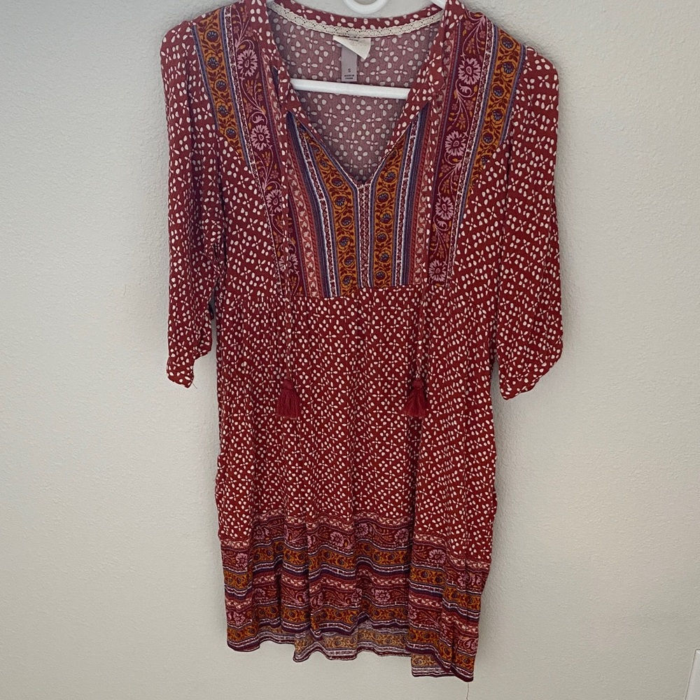 Knox Rose tassel boho dress Small